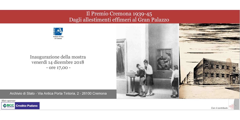 Il Premio Cremona 1939-1945. Dagli allestimenti effimeri al Gran Palazzo